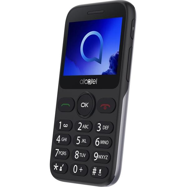 Telefon mobil Alcatel 2019G-3BALE51, 2G, 2.4 inch, 2 MP, 970 mAh, Metallic Silver