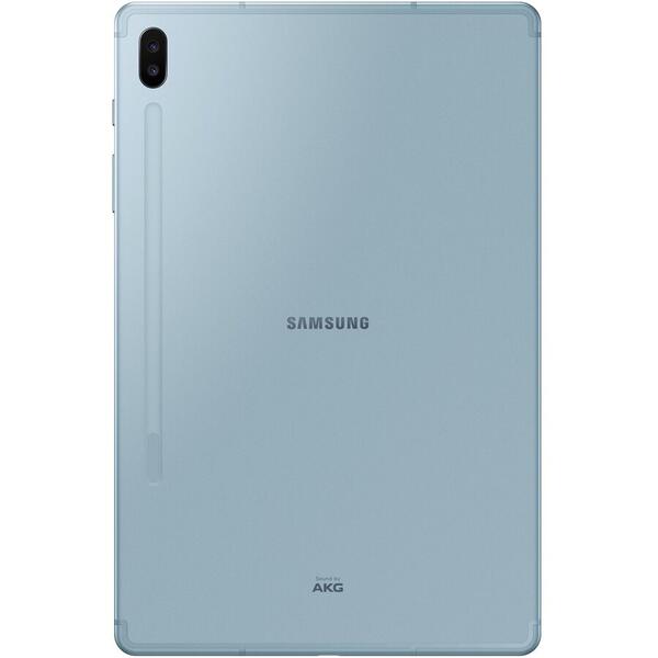 Tableta Samsung Galaxy Tab S6, Octa-Core, 10.5 inch, 6 GB RAM, 128 GB, 4G, Albastru