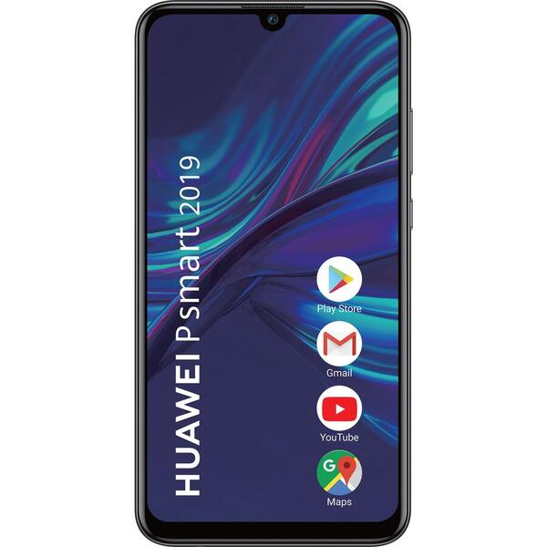 Telefon mobil Huawei P Smart (2019), Dual SIM, 64 GB, 4G, Midnight Black