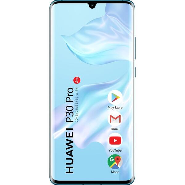 Telefon mobil Huawei P30 Pro, Dual SIM, 128 GB, 6 GB RAM, 4G, Breathing Crystal