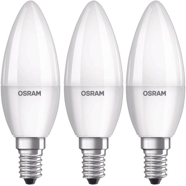 Bec Osram 4052899972490, LED, Set 3 buc, 5.7 W, 230 V, A++