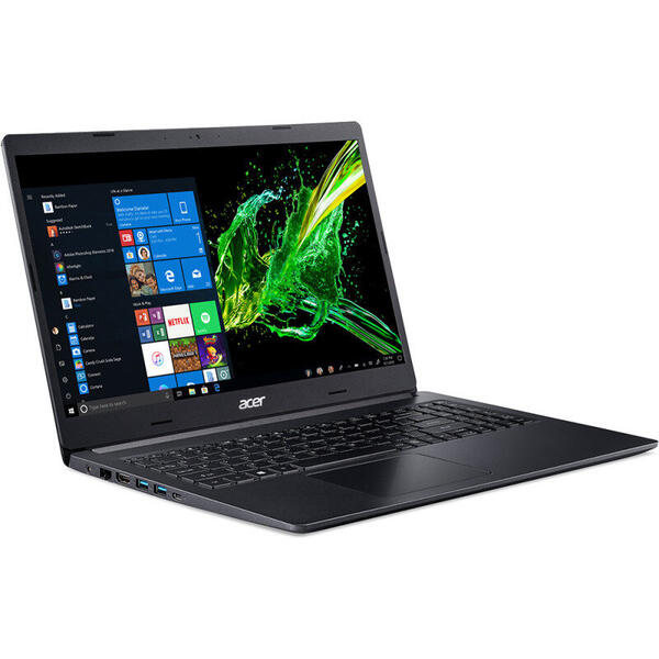 Laptop Acer Aspire 5 A515-54G, FHD, 15.6 inch, IPS, Procesor Intel® Core™ i5-8265U (6M Cache, up to 3.90 GHz), 8GB DDR4, 512GB SSD, GeForce MX250 2GB, Linux, Negru