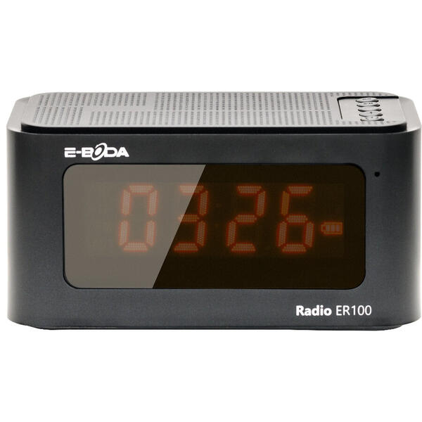 Radio cu ceas digital E-Boda ER 100 - Multifunctional 6 in 1, Negru
