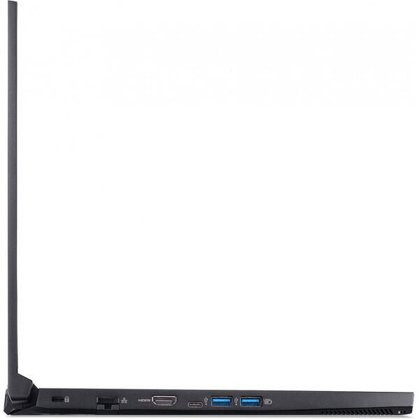 Laptop Acer Nitro 7 AN715-51, Gaming, 15.6 inch, FHD 144Hz, Intel Core i7-9750H (12M Cache, up to 4.50 GHz), 16GB DDR4, 256GB SSD, GeForce GTX 1660 Ti 6GB, Linux, Negru