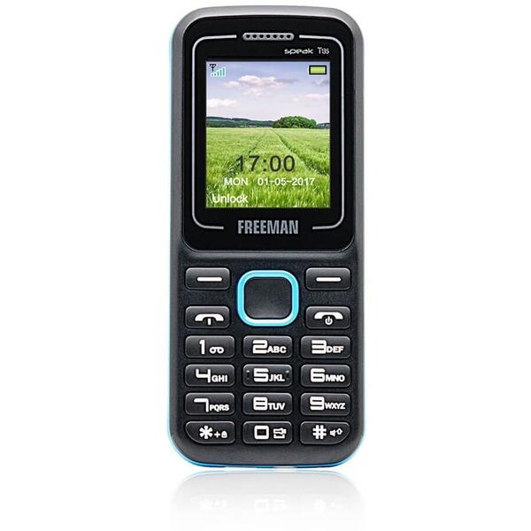 Telefon mobil E-boda T135, Ecran TFT, Dual SIM, Bluetooth, Negru/Albastru