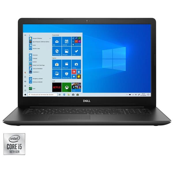 Laptop Dell Inspiron 3593, 15.6 inch, Intel Core  i5-1035G1, Full HD, 4GB, 256GB SSD, NVIDIA GeForce MX230 2GB, Windows 10 Home, Black