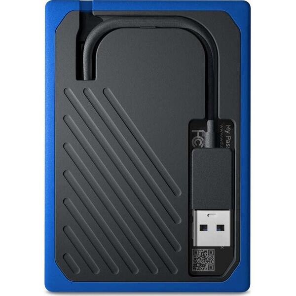 SSD Western Digital My Passport GO 1TB, USB 3.0, Negru/Albastru