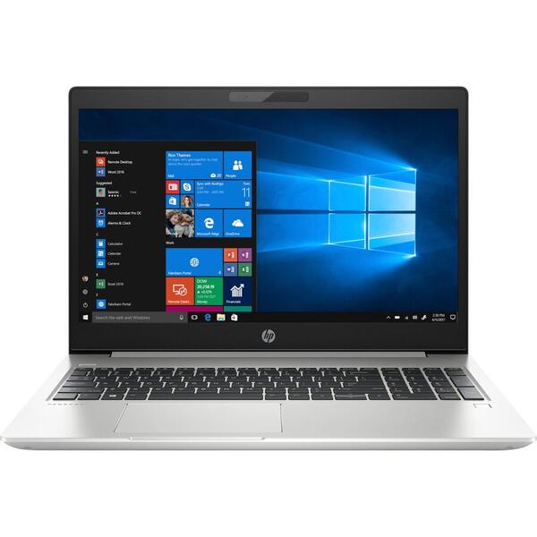 Laptop HP ProBook 450 G6, 15.6 inch, Full HD, 8GB, 256GB SSD, Windows 10 Pro, Argintiu