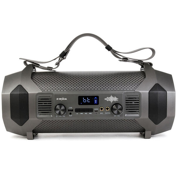 Boxa portabila E-boda The Vibe 400 Karaoke, RMS 23W, Bluetooth, USB, AUX, Radio FM, Negru