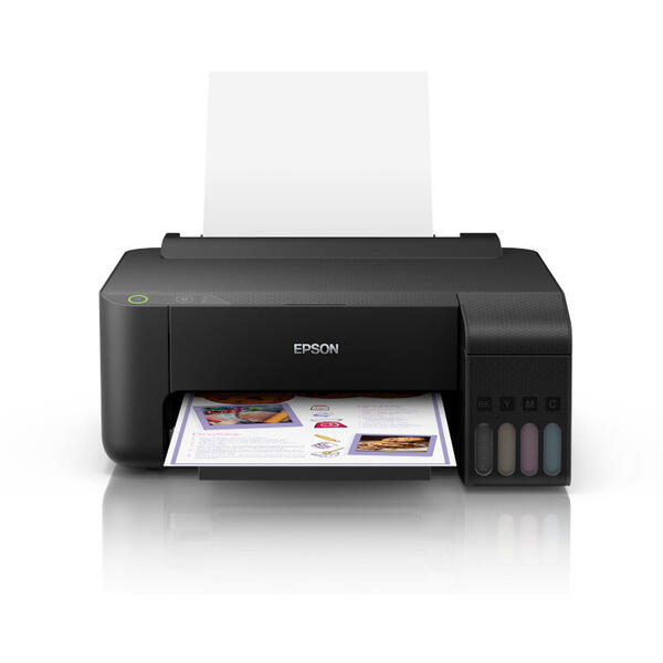 Imprimanta Epson L1110, Inkjet, CISS, Color, Format A4, Negru