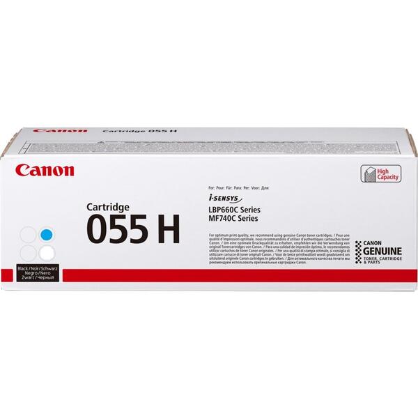 Toner Canon CRG055HC, 5900 pagini, Cyan
