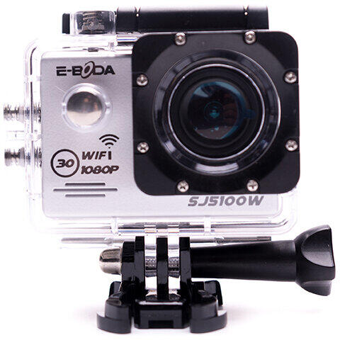 Camera video E-boda SJ5100W, Full HD, Rezistenta la apa, Wi-Fi, Argintiu