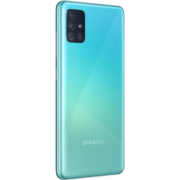Telefon mobil Samsung Galaxy A51, Dual SIM, 128 GB, 4 GB RAM, 4G, Prism Blue