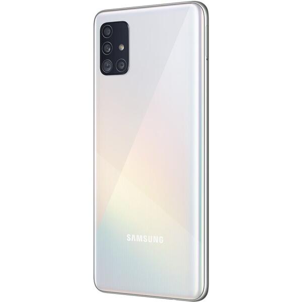 Telefon mobil Samsung Galaxy A51, Dual SIM, 128 GB, 4 GB RAM, 4G, Prism White