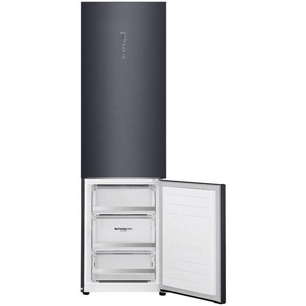 Combina frigorifica LG GBB92MCAXP, 384 l, No Frost, Smart Diagnosis, WI-FI, Compresor Centum System, Clasa A+++, H 203 cm, Negru