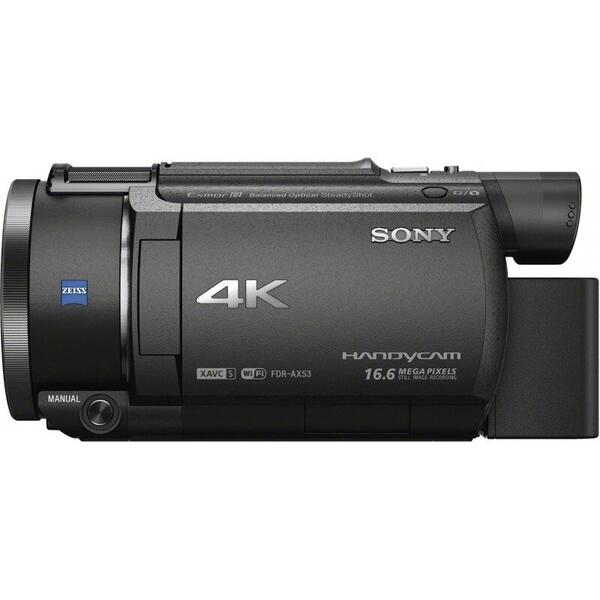 Camera video Sony FDRAX53B.CEE, 4K, Wi-Fi, NFC, Negru