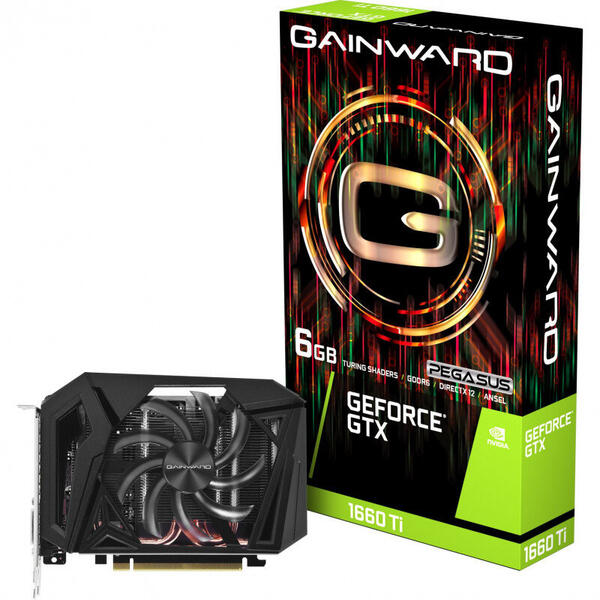 Placa video Gainward GeForce GTX 1660 Ti Pegasus, 6 GB GDDR6, 192 bit