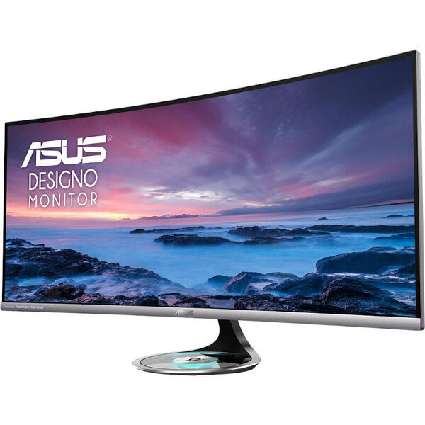 Monitor Asus MX38VC, LED, Curbat, 37.5 inch, 5 ms, Argintiu/Negru