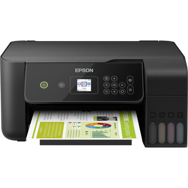 Multifunctional Epson L3160, Inkjet, CISS, Color, Format A4, Wi-Fi, Negru