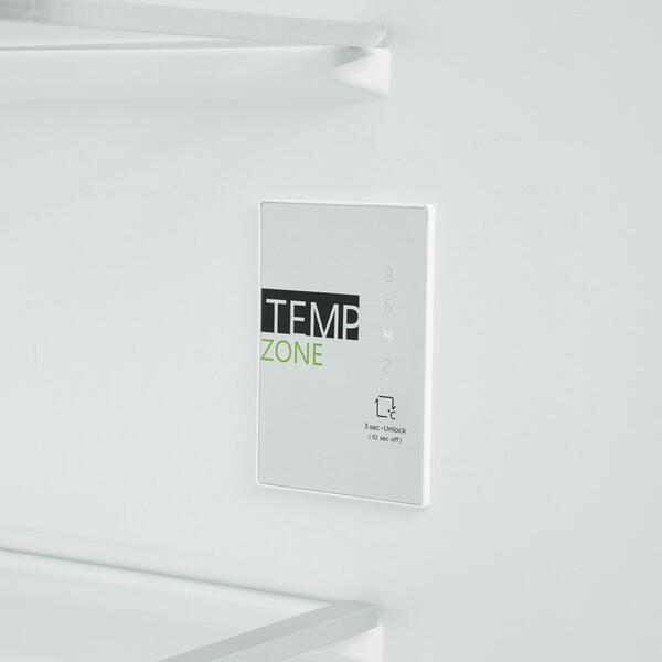 Combina frigorifica incorporabila Heinner HC-M241NFBI+, 241 l, Clasa A+, No Frost, Display Touch interior, Iluminare LED, H 177 cm, Alb