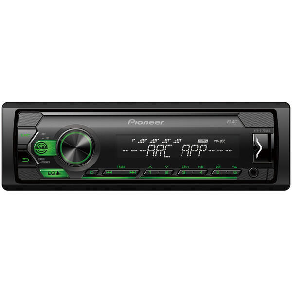 Player auto Pioneer MVH-S120UBG, 4 x 50 W, FM, USB, Aux, Android, Negru/Verde