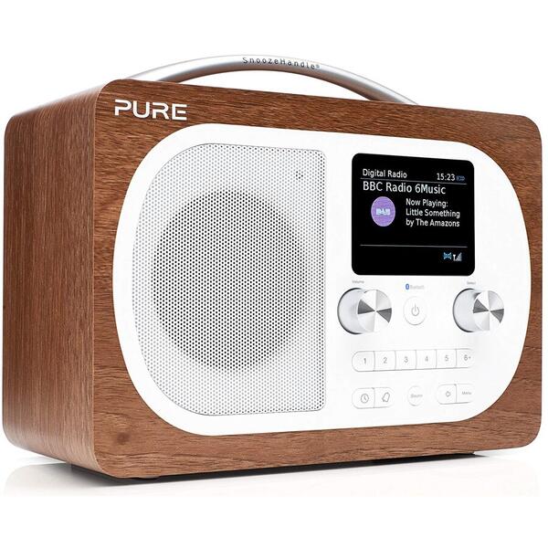 Radio portabil Pure Evoke H4, FM/DAB+/DAB,  Bluetooth, Walnut