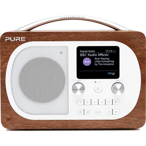Radio portabil Pure Evoke H4, FM/DAB+/DAB,  Bluetooth, Walnut