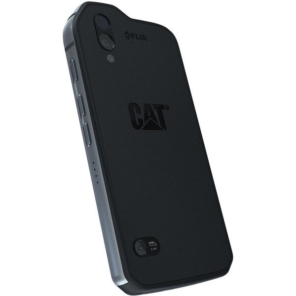Telefon mobil Caterpillar S61, Dual SIM, 64GB, 4GB, Negru + Hybrid Case