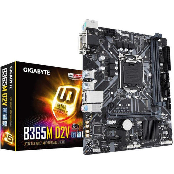 Placa de baza Gigabyte B365M D2V, Procesoare suportate Intel 9th/8th Generation Core/Pentium/Celeron