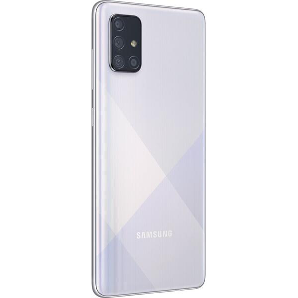 Telefon mobil Samsung Galaxy A71, Dual SIM, 128 GB, 6 GB RAM, 4G, Silver