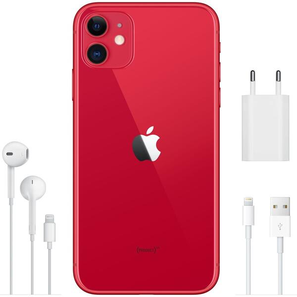 Telefon mobil Apple iPhone 11, 128GB, 4 GB RAM, Red