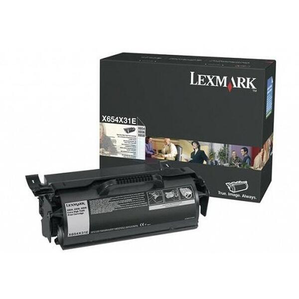Toner Lexmark X654X31E, Negru
