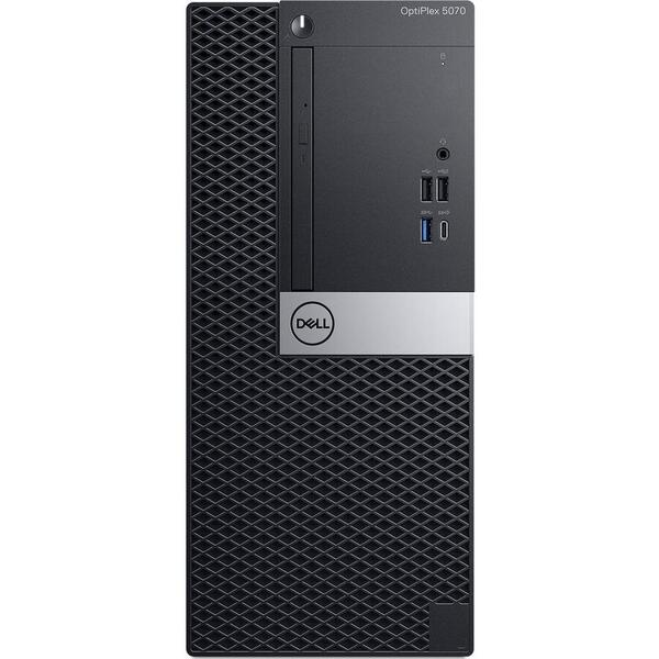 Sistem desktop Dell OPT 5070 MT i7-9700, 16 GB DDR4, 256 GB SSD, Linux, Black