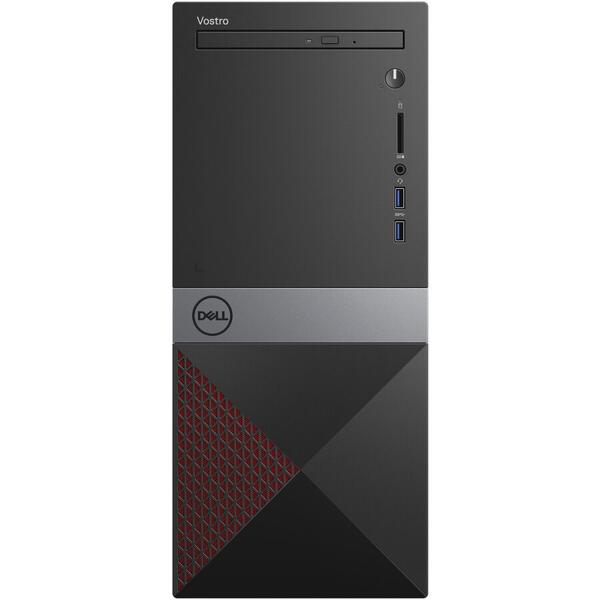 Sistem desktop Dell VOS 3671 MT i5-9400, 8 GB DDR4, 1 TB HDD, UHD 630, Win 10 Pro, Negru