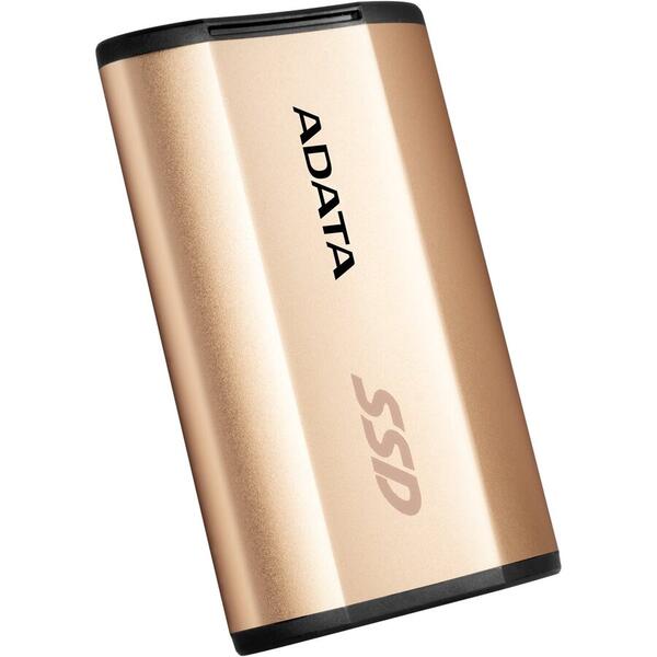 SSD Adata SE730H 256 GB, Portabil, USB 3.1 tip C, Gold