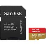 Card de memorie SanDisk MicroSDHC, 32GB, UHS-I U3, Class 10 + Adaptor (SDSQXAF-032G-GN6MA)