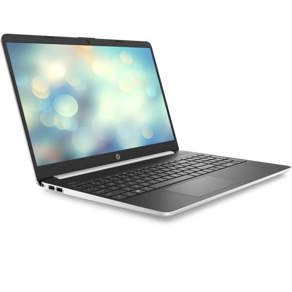 Laptop HP 15s-fq1019nq, Intel Core i3-1005G1 pana la 3.40 GHz, 15.6 inch, Full HD, 8GB, 512GB SSD, Intel UHD Graphics, Free DOS, Silver