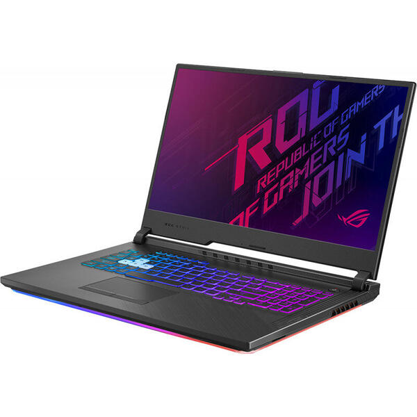 Laptop Asus ROG Strix G G731GT, FHD, Gaming 17.3 inch, Procesor Intel Core i7-9750H (12M Cache, up to 4.50 GHz), 8GB DDR4, 512GB SSD, GeForce GTX 1650 4GB, No OS, Black
