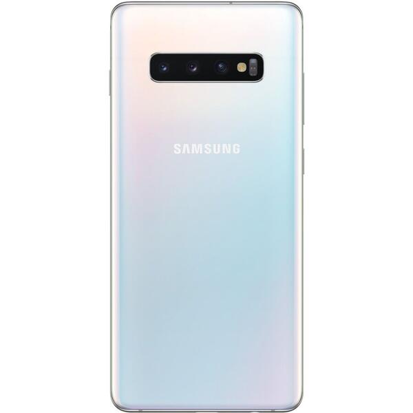 Telefon mobil Samsung S10+, Dual SIM, 128GB, 8GB RAM, 4G, Ceramic Prism White