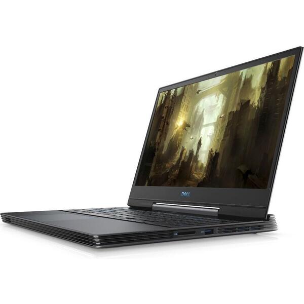 Laptop Dell Inspiron 5590 G5, 15.6 inch, Full HD, Intel Core i7- 9750H pana la 4.50 GHz Coffe Lake, 16GB, 1TB HDD + 256GB SSD, NVIDIA GeForce RTX 2060 6GB, Ubuntu, Black