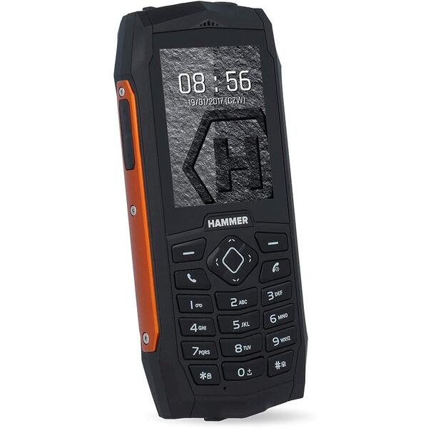 Telefon mobil myPhone Hammer 3, Dual SIM, 2G, Negru/Portocaliu