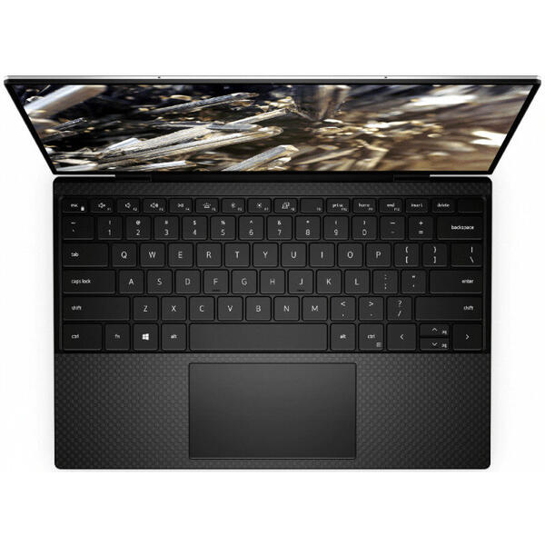 Laptop Dell XPS 13 9300, FHD+ InfinityEdge, 13.4 inch, Procesor Intel Core i7-1065G7 (8M Cache, up to 3.90 GHz), 8GB DDR4X, 512GB SSD, Intel Iris Plus, Win 10 Pro, Silver