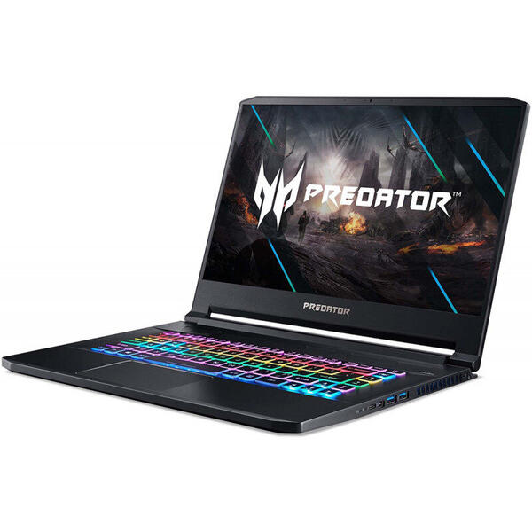 Laptop Laptop Acer Gaming 15.6 inch, Predator Triton 500 PT515-52, FHD 300Hz, Procesor Intel Core i7-10750H, 16GB DDR4, 512GB SSD, GeForce RTX 2070 SUPER 8GB, Win 10 Home, Abyss Black