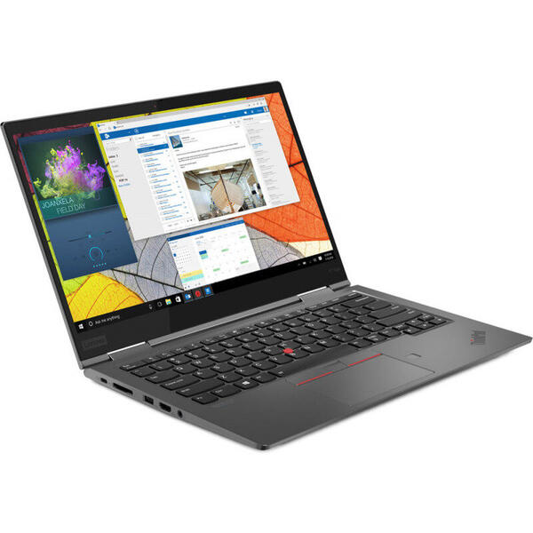 Laptop Lenovo ThinkPad X1 Yoga (4nd Gen), Full HD Touch, 14 inch, Intel Core i5-8265U (6M Cache, up to 3.90 GHz), 16GB, 512GB SSD, GMA UHD 620, 4G LTE, Win 10 Pro, Iron Grey