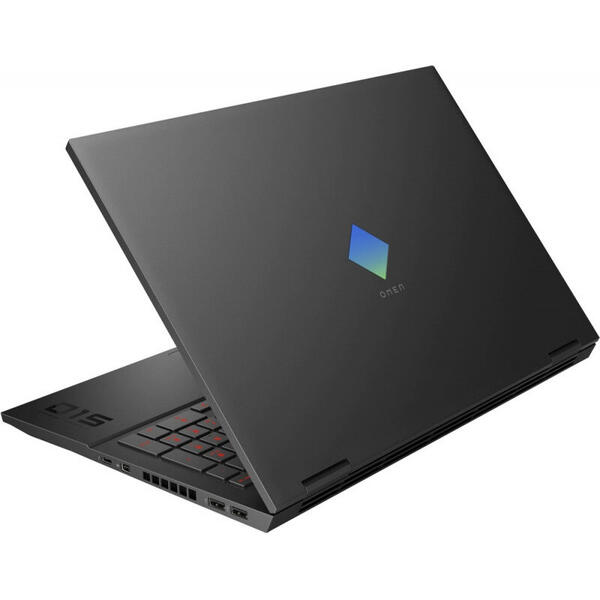 Laptop HP Gaming 15.6 inch, OMEN 15-ek0000nq, Full HD IPS 144Hz, Intel Core i7-10750H (12M Cache, up to 5.00 GHz), 8GB DDR4, 512GB SSD, GeForce GTX 1660 Ti 6GB, Free DOS, Shadow Black