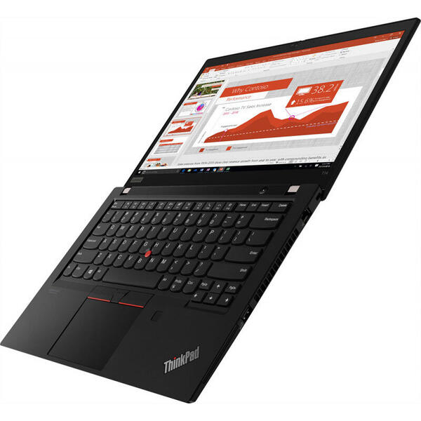 Laptop Lenovo ThinkPad T14 Gen 1, Full HD IPS Touch, 14 inch, Intel Core i5-10210U (6M Cache, up to 4.20 GHz), 8GB DDR4, 512GB SSD, GMA UHD, Win 10 Pro, Black