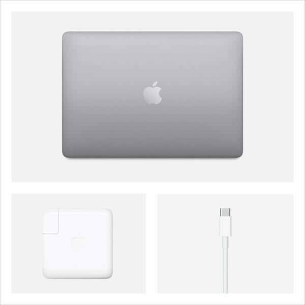 Laptop Apple MacBook Pro 13 Retina with Touch Bar, 13.3 inch, Ice Lake i5 2.0GHz, 16GB DDR4X, 512GB SSD, Intel Iris Plus, Mac OS Catalina, Space Grey, INT keyboard, Mid 2020