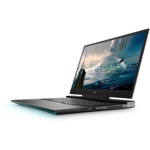 Laptop Dell Inspiron 7700 G7, 17.3 inch Full HD 144Hz, Intel Core i7-10750H, 16GB DDR4, 512GB SSD, nVidia GeForce GTX 1660 Ti 6GB, Windows 10 Home, Negru