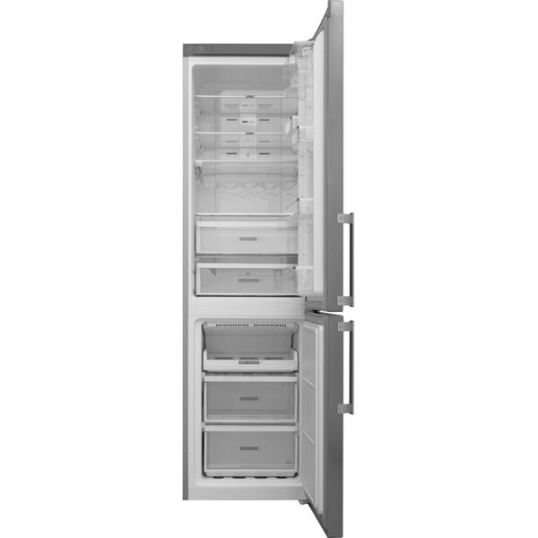 Combina frigorifica Whirlpool W7 931T MX H, No Frost, Al 6-lea simt, Capacitate neta 368 l, Argintiu