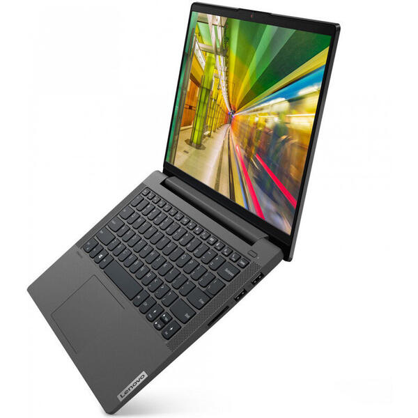 Laptop Lenovo IdeaPad 5 14IIL05 81YH00DERM, 14 inch, Full HD, Intel Core i7-1065G7 (8M Cache, up to 3.90 GHz), 16GB DDR4, 1TB SSD, GeForce MX350 2GB, No OS, Graphite Grey